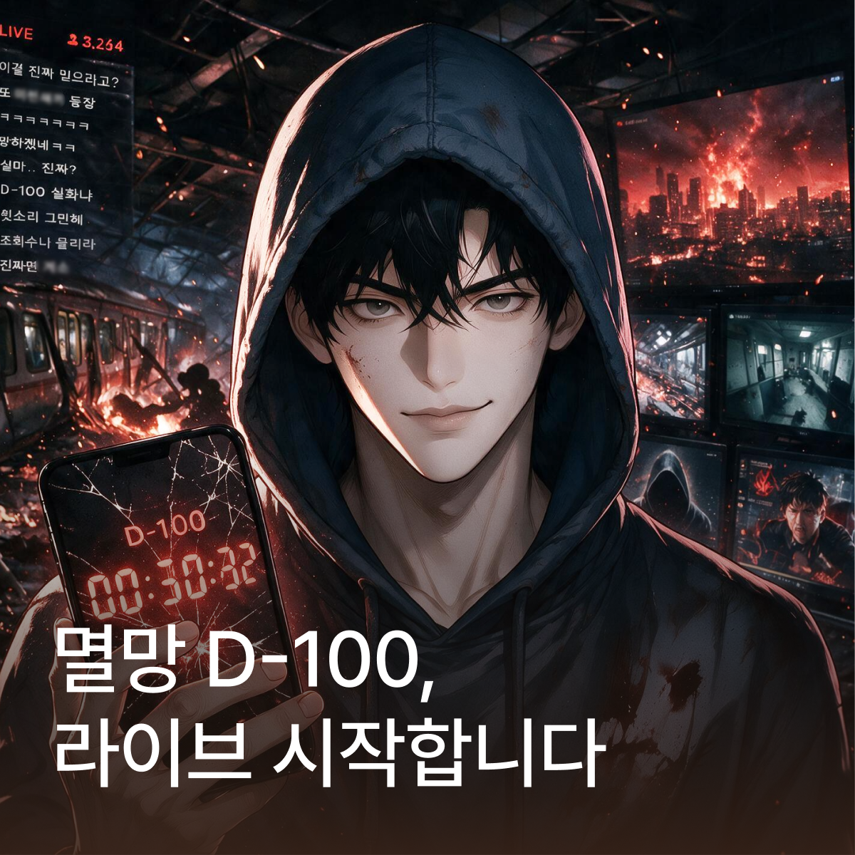 멸망 D-100, 라이브 시작합니다 thumbnail